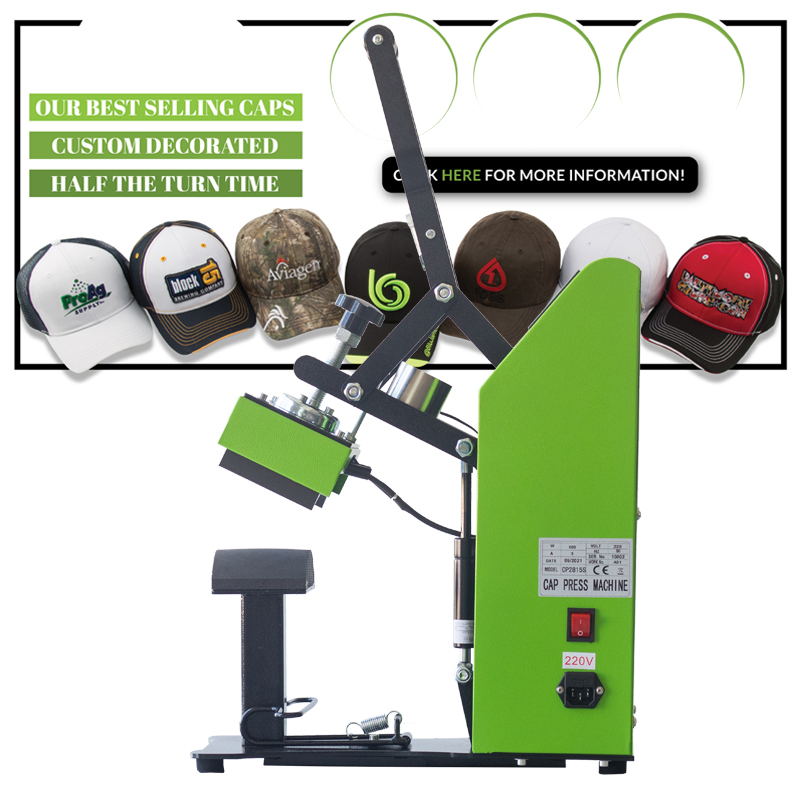 Auto Open Function 2 IN 1 Combo Cap Heat Press Small Logo Printing Machine 4
