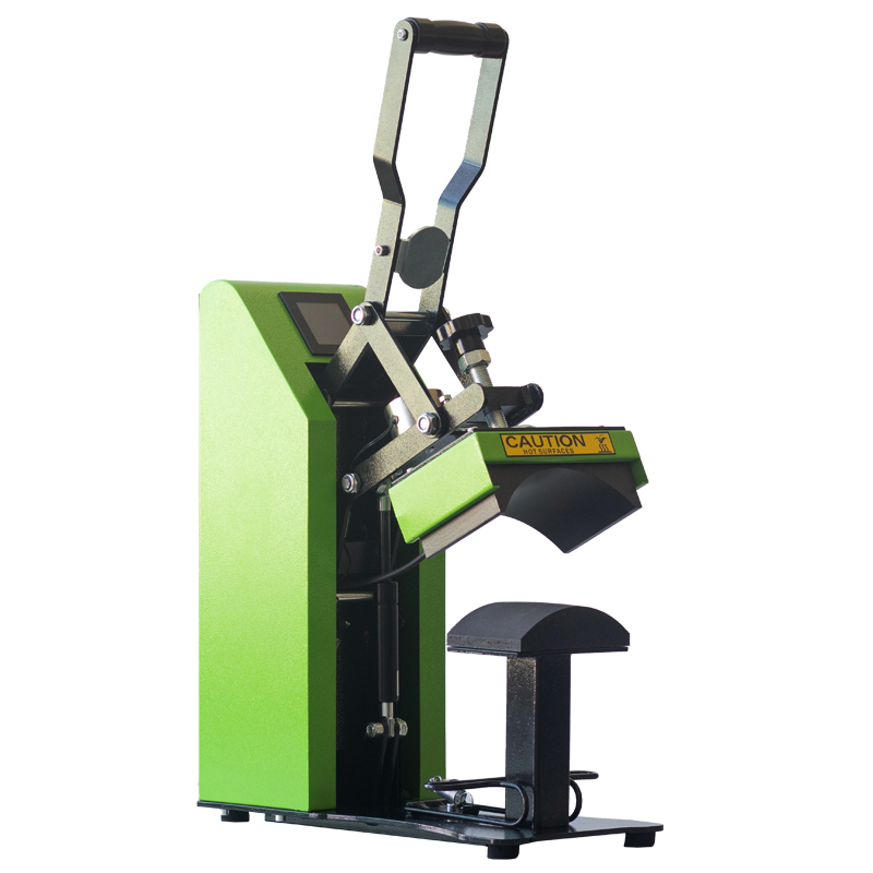 Auto Open Function 2 IN 1 Combo Cap Heat Press Small Logo Printing Machine