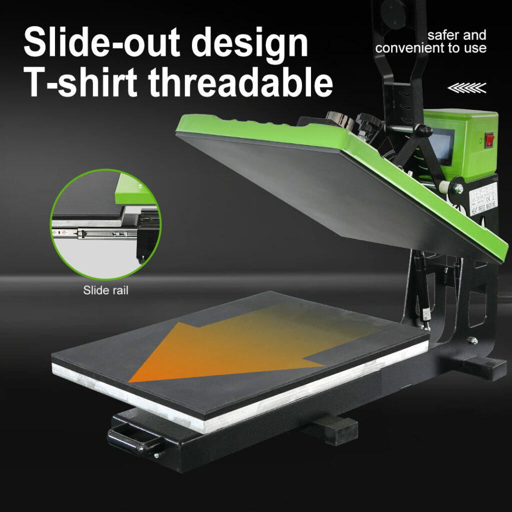 Auto Open High-pressure Heat Press 38×38 Combo Sublimation T-shirt Transfer Printing Machine 3